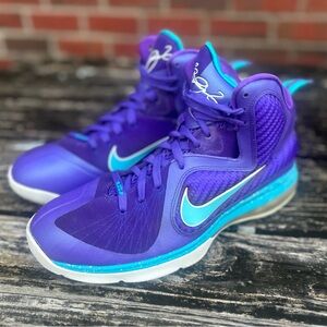 Nike LeBron 9 Summit Lake Hornets Size 9.5 Missing Insoles E7